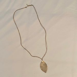 Gold Leaf Long Necklace
